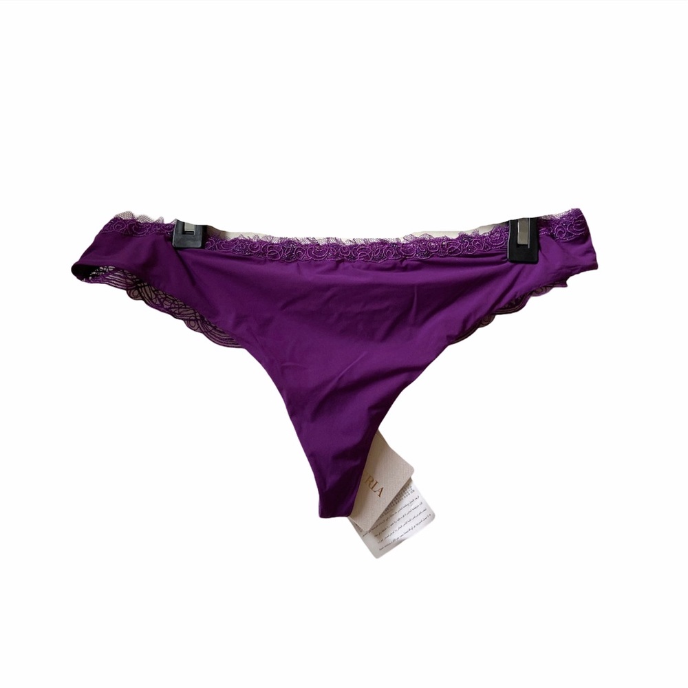 La Perla Purple Lace Trim Panties
